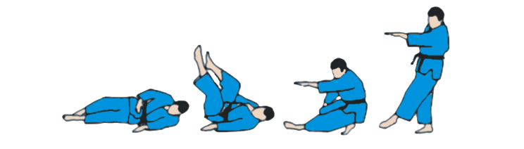 FALLS (UKEMI) IN JUDO AND AIKIDO: SIDE FALL ON THE LEFT (HIDARI YOKO&nbsp;UKEMI)